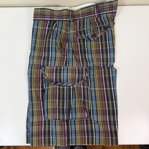 Polo Ralph Lauren Other - Polo Ralph Lauren 40 Madras Plaid Cargo Shorts Preppy Country Club Golf Dadcore